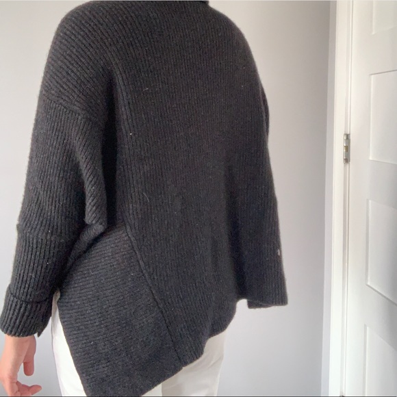All Saints Knit Rib Oversized Assymmetrical Cardi - Picture 5 of 14